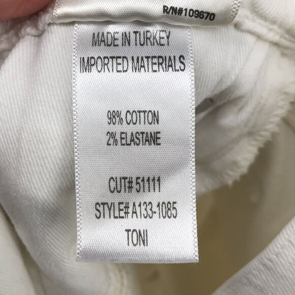 Agolde REVOLVE Women's Toni Slim Crop Straight Jeans Size 31 Radiate Off White - Picture 5 of 13